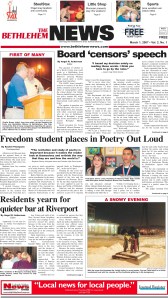 Front Page: The Bethlehem News