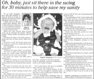 One of my first humor pieces on motherhood